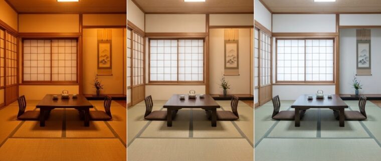色温度の比較・和室
