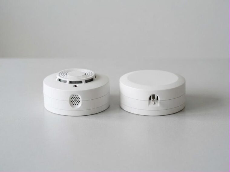 煙感知器と熱感知器（器具イメージ）