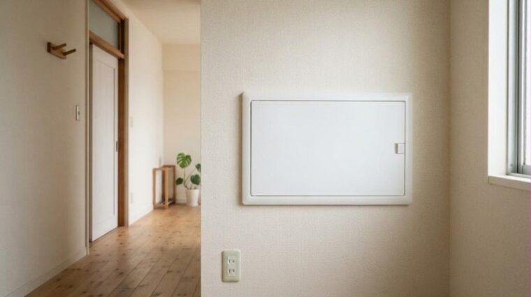 分電盤の設置イメージ・住宅の廊下（住宅用分電盤）