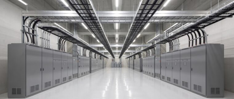 データセンターの電気設備イメージ・電源室（AI生成イメージ）